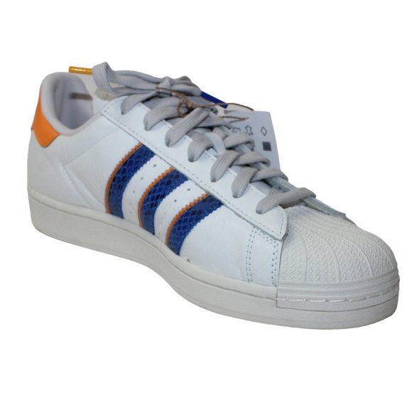 Adidas Superstar 'White Orange Rush Snakeskin' Men's 10.5 NEW! FZ6476 - Picture 9 of 14